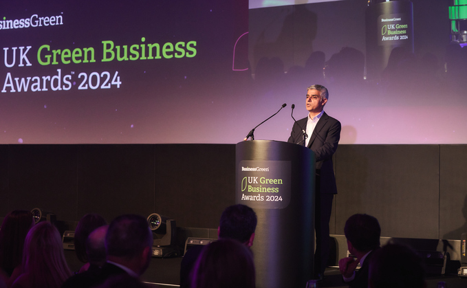 Sadiq Khan addresses the UK Green Business Awards 2024 / Credit: Incisive Media Sadiq Khan addresses the UK Green Business Awards 2024 / Credit: Incisive Media