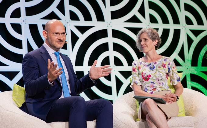 Investment in clean energy has reached all-time highs, Bodnar said at GreenFin 24, but the phasing out of fossil fuel assets has not kept pace / Credit: Isaac Fowler for GreenBiz Investment in clean energy has reached all-time highs, Bodnar said at GreenFin 24, but the phasing out of fossil fuel assets has not kept pace / Credit: Isaac Fowler for GreenBiz