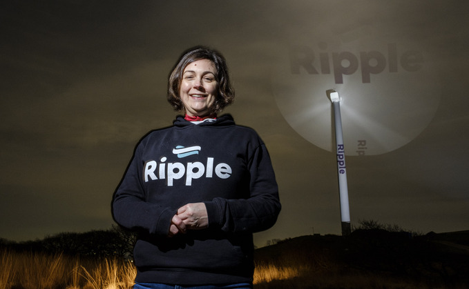 Sarah Merrick, CEO at Ripple Energy at the opening of the UK's first community-owned wind turbine / Credit: Ripple Energy Sarah Merrick, CEO at Ripple Energy at the opening of the UK's first community-owned wind turbine / Credit: Ripple Energy